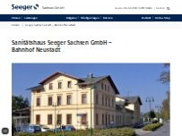 Website Screenshot Seeger - Das Sanitätshaus im Bahnhof Neustadt