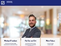 Website Screenshot Michael Frenken, Teamleiter und Selbstständiger Finanzberater für die Deutsche Bank