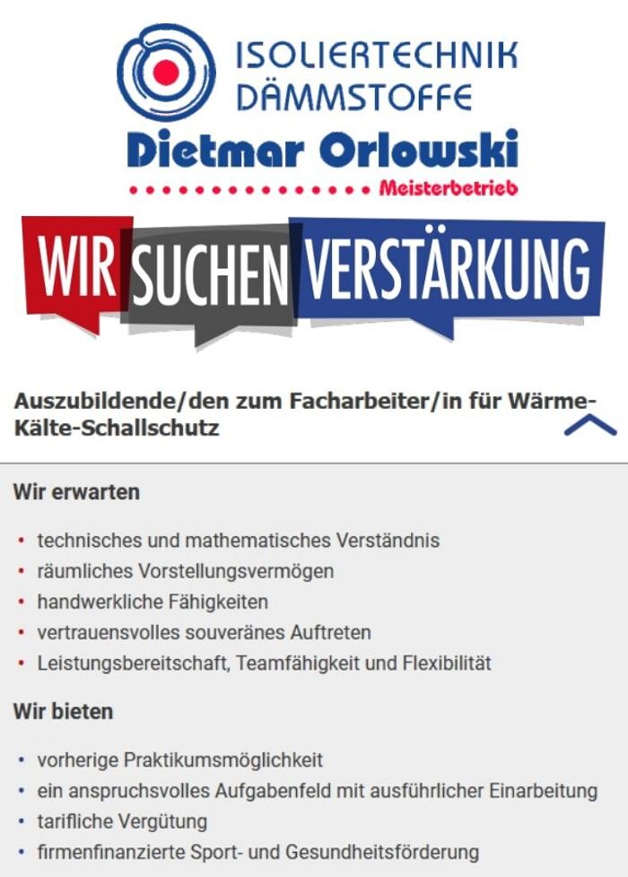 Bilder Dietmar Orlowski | Isoliertechnik · Dämmstoffe