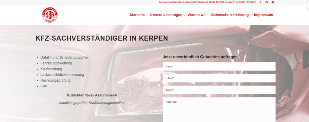 Bilder SBA KFZ Sachverständigenbüro Azadmanesh