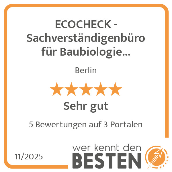 Bilder ECOCHECK - Sachverständigenbüro für Baubiologie Elektrosmog, Schall, Akustik, Brummtöne, Schadstoff - und Schimmelpilzuntersuchungen
