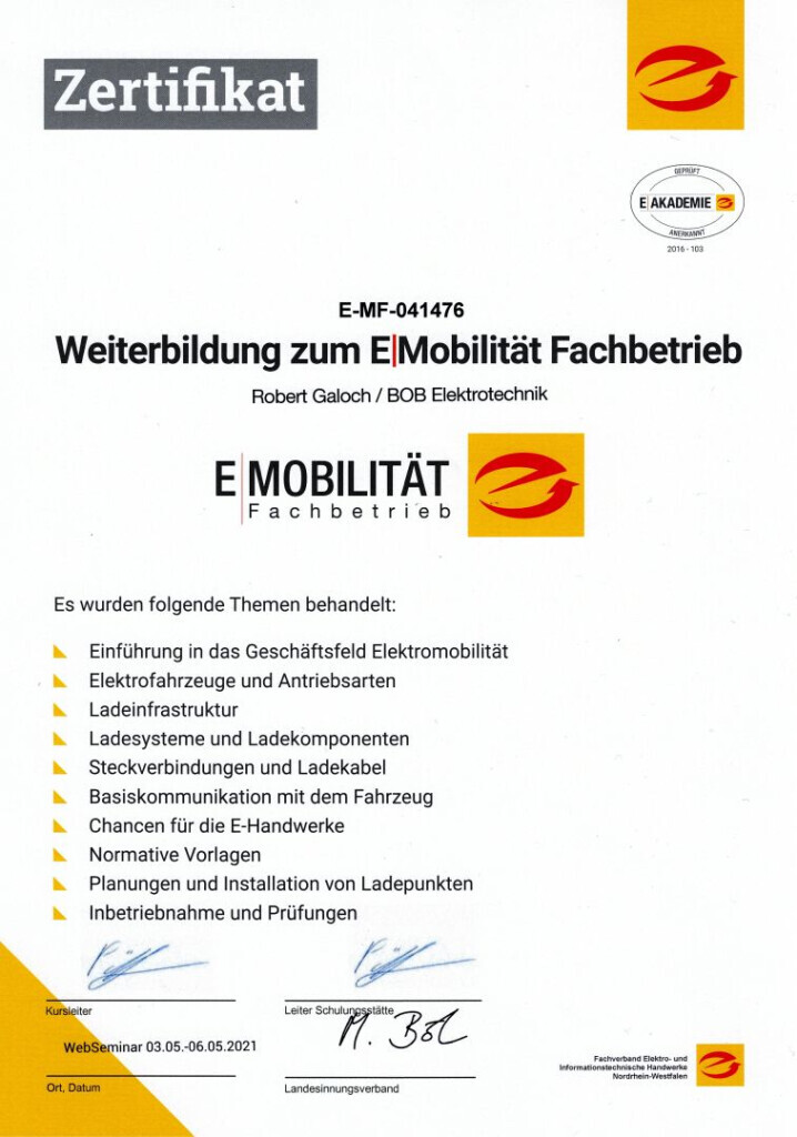 Bilder BOB ELEKTROTECHNIK