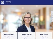 Website Screenshot Bettina Bonnie, Finanzagenturleiterin und Selbstständige Finanzberaterin für die Deutsche Bank