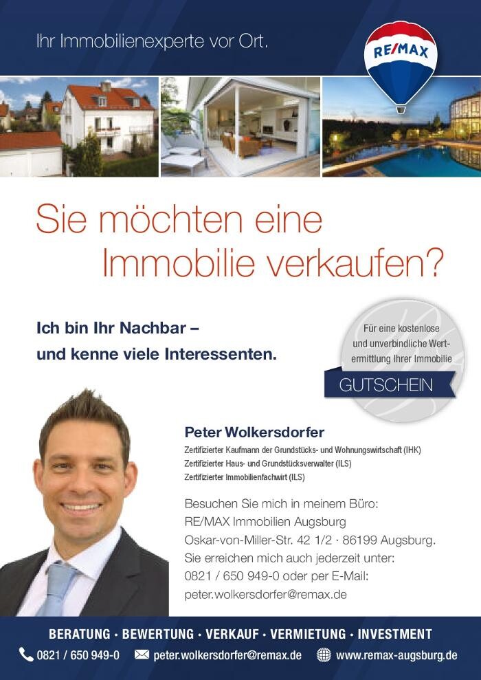 Bilder ImmoProfi Peter Wolkersdorfer - Spezialist für Hausverkauf - REMAX Immobilien Augsburg-Göggingen