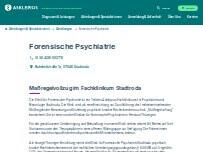 Website Screenshot Asklepios Fachklinikum Stadtroda - Forensische Psychiatrie