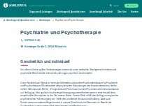 Website Screenshot Asklepios Fachklinikum Wiesen - Psychiatrie und Psychotherapie