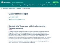Website Screenshot Asklepios Südpfalzklinik Kandel - Gastroenterologie