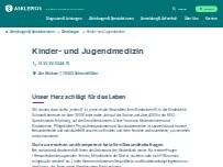Website Screenshot Asklepios Klinikum Uckermark - Kinder- und Jugendmedizin
