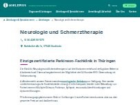 Website Screenshot Asklepios Fachklinikum Stadtroda - Neurologie und Schmerztherapie