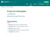 Website Screenshot Asklepios MVZ Harburg - Praxis für Orthopädie