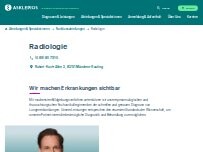Website Screenshot Asklepios Lungenklinik Gauting - Radiologie