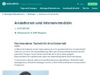 Website Screenshot Asklepios Paulinen Klinik Wiesbaden - Anästhesie und Intensivmedizin