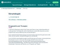 Website Screenshot Asklepios Klinikum Uckermark - Neurologie