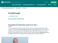 Website Screenshot Asklepios Südpfalzklinik Kandel - Kardiologie