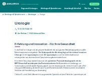 Website Screenshot Asklepios Klinikum Uckermark - Urologie