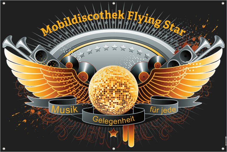 Mobildiscothek Flying Star Logo