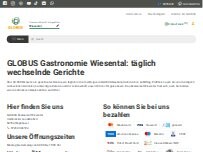 Website Screenshot GLOBUS Restaurant Waghäusel