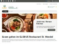 Website Screenshot GLOBUS Restaurant St.Wendel