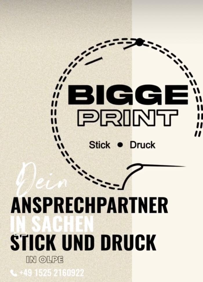 Biggeprint - Stick Textil & Weredruck Logo
