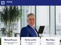 Website Screenshot Michael Wolfgang Poussin, Selbstständiger Finanzberater für die Deutsche Bank