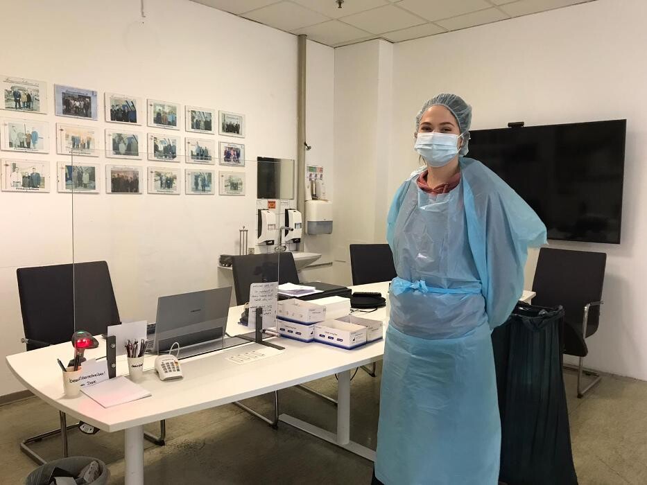 Bilder Corona Testzentrum Hambrücken Schnelltestzentrum