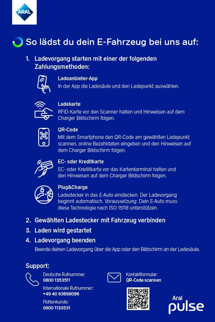 Bilder Aral pulse Ladestation