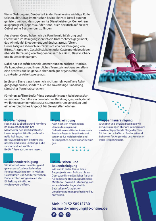 Bilder Bismarck Reinigung