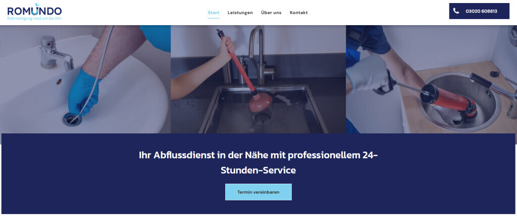 Bilder Romundo Rohrreinigung rund um die Uhr