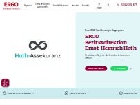 Website Screenshot ERGO Bezirksdirektion Hoth Teampartner Rigo Nowag
