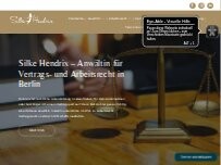 Website Screenshot Rechtsanwältin Silke Hendrix