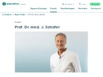 Website Screenshot Prof. Dr. med. J. Schofer