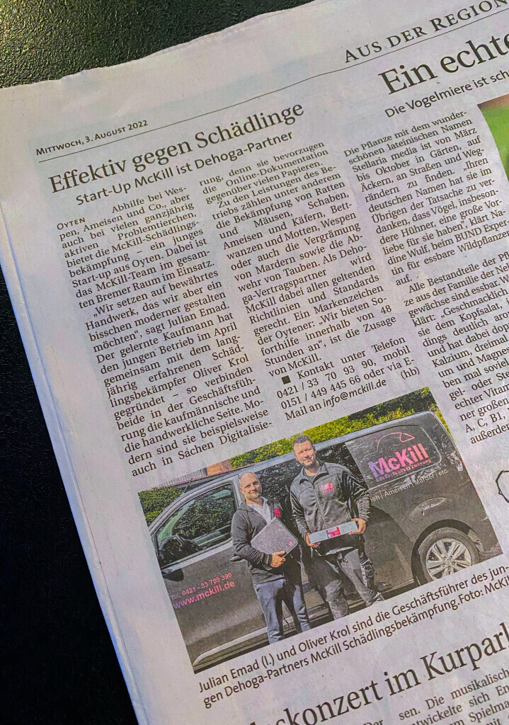 Bilder McKill GmbH | Schädlingsbekämpfung