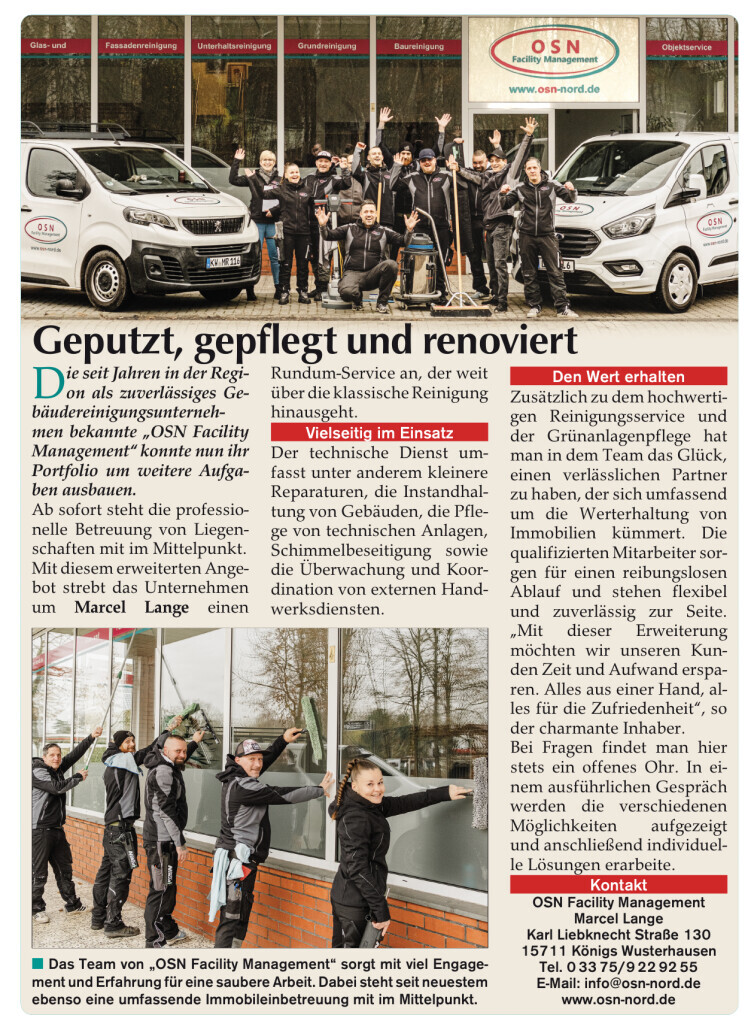 Bilder OSN Facility Management