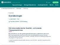 Website Screenshot Asklepios Klinik Altona - Gynäkologie