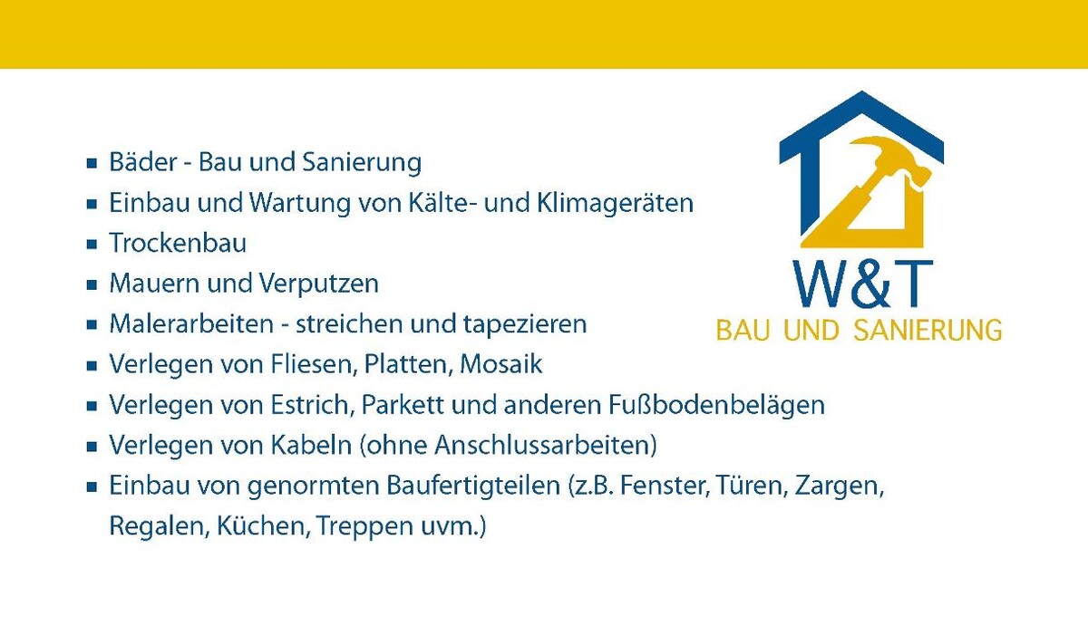 Bilder W&T Bau und Sanierung GmbH