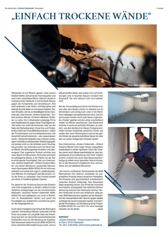 Bilder Norbert Gottschalk | Einfach trockene Wände - Bauwerksabdichtung