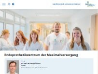 Website Screenshot Endoprothetikzentrum