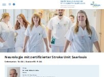 Website Screenshot Neurologie mit zertifizierter Stroke Unit