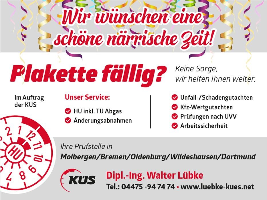 Bilder KÜS Kfz-Prüfstelle in Molbergen | Ingenieur-Büro Dipl-Ing. Walter Lübke