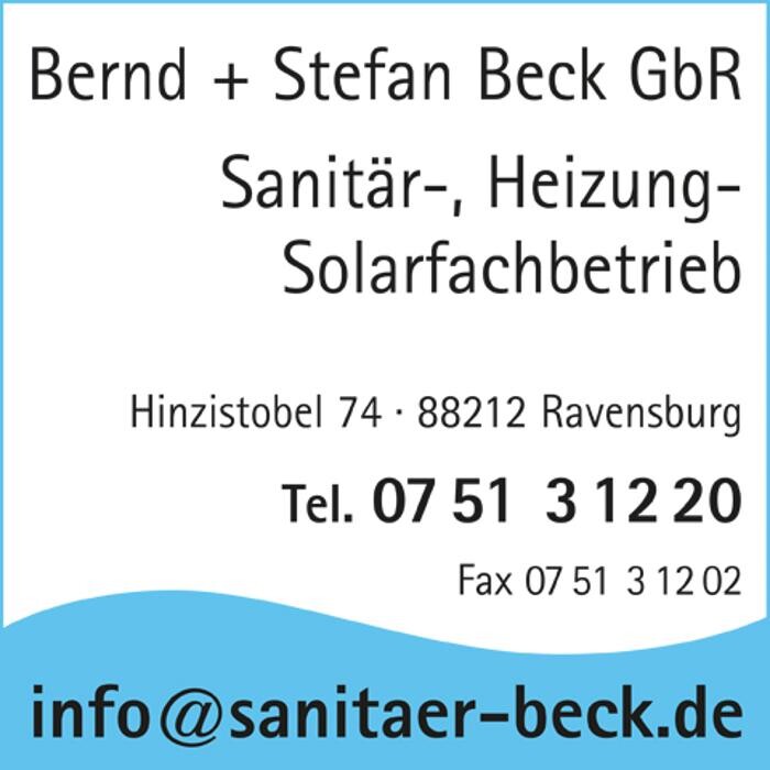 Bilder Bernd und Stefan Beck GbR Sanitärtechnik