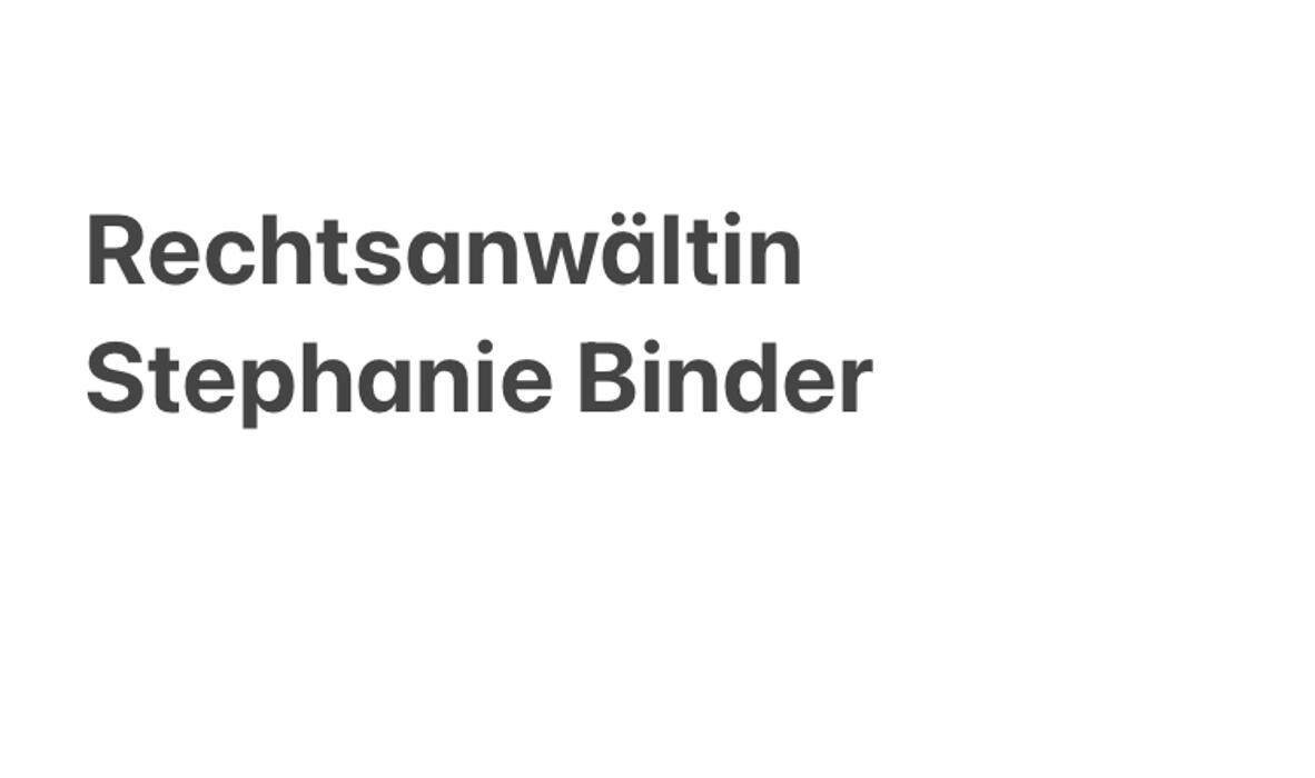Rechtsanwältin Stephanie Binder Logo