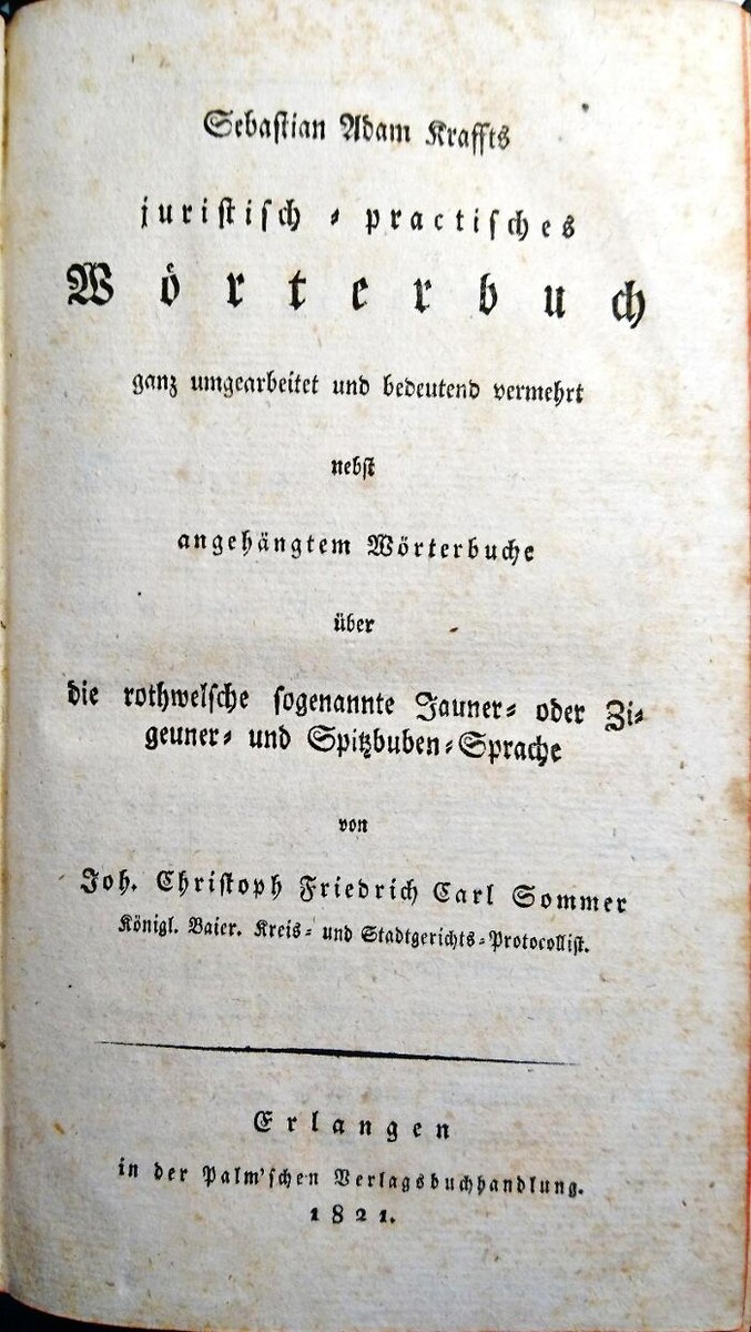 Bilder Rotwelsch-Wörterbuch