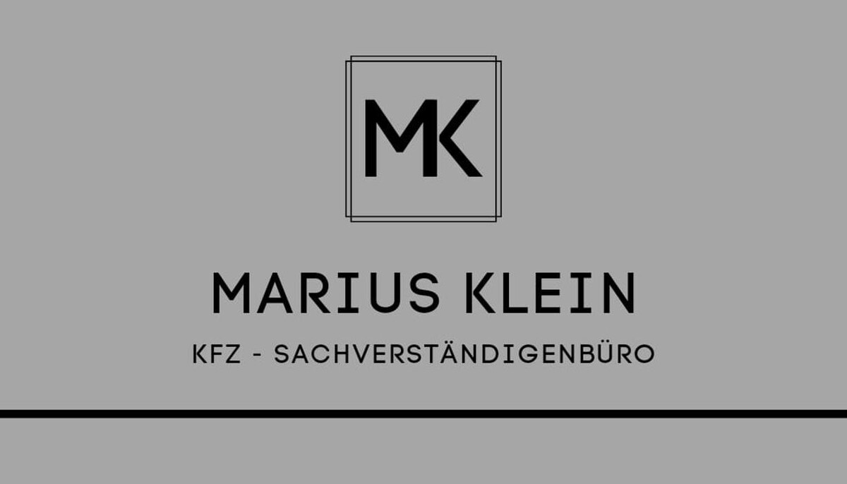 Marius Klein KFZ-SACHVERSTÄNDIGENBÜRO Logo