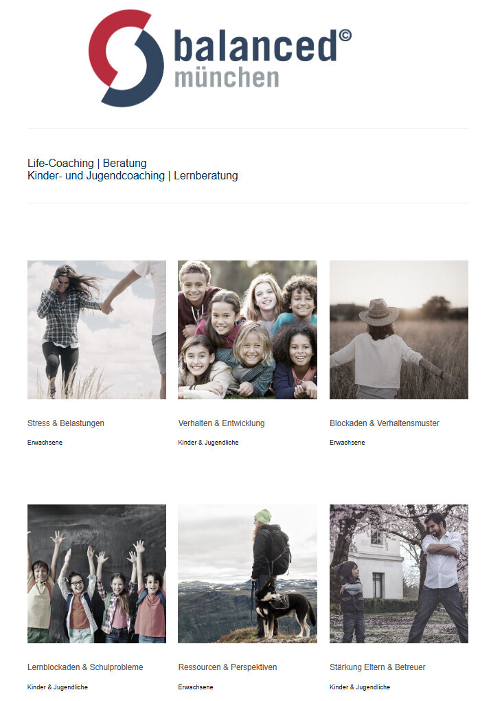 Bilder balanced München - Life Coaching • Kinder- und Jugendcoaching • Lernberatung