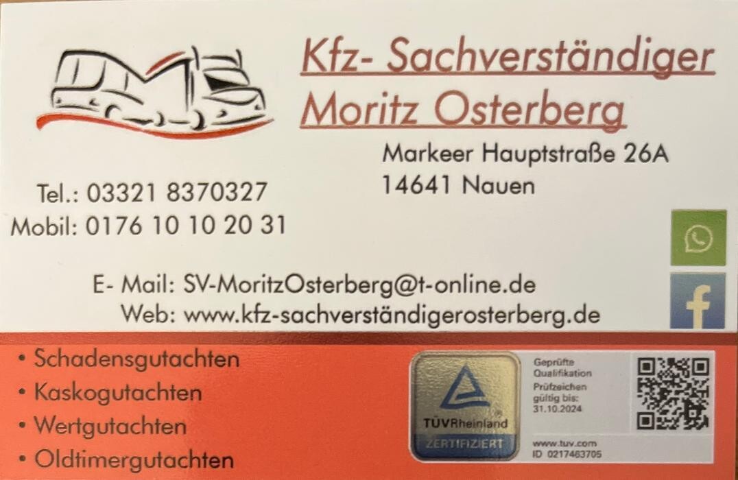 Bilder Kfz- Sachverständiger Moritz Osterberg