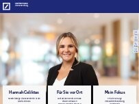 Website Screenshot Hannah Celiktas, Selbstständige Finanzberaterin für die Deutsche Bank