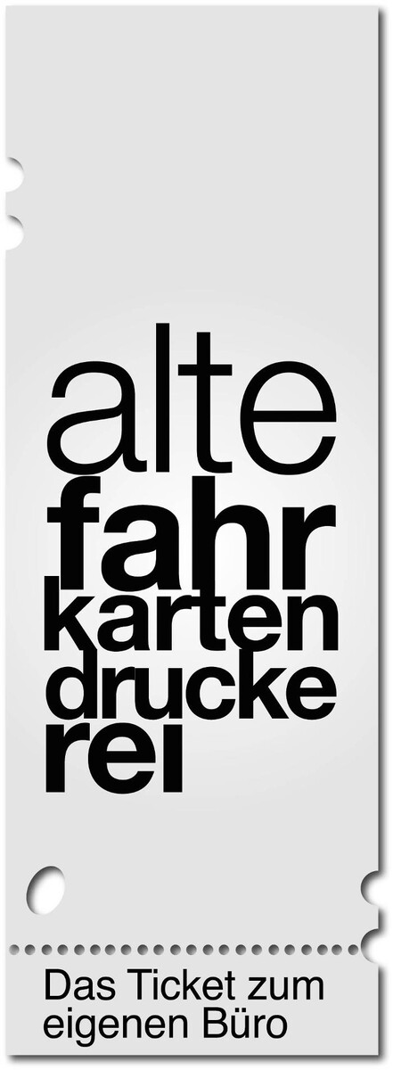 Alte Fahrkartendruckerei Logo