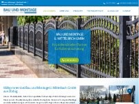 Website Screenshot Bau und Montage U. Mittelbach GmbH