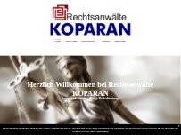 Website Screenshot Rechtsanwälte KOPARAN