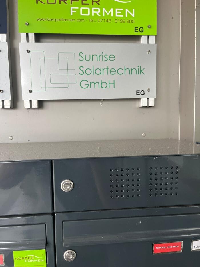 Bilder Sunrise Solartechnik GmbH